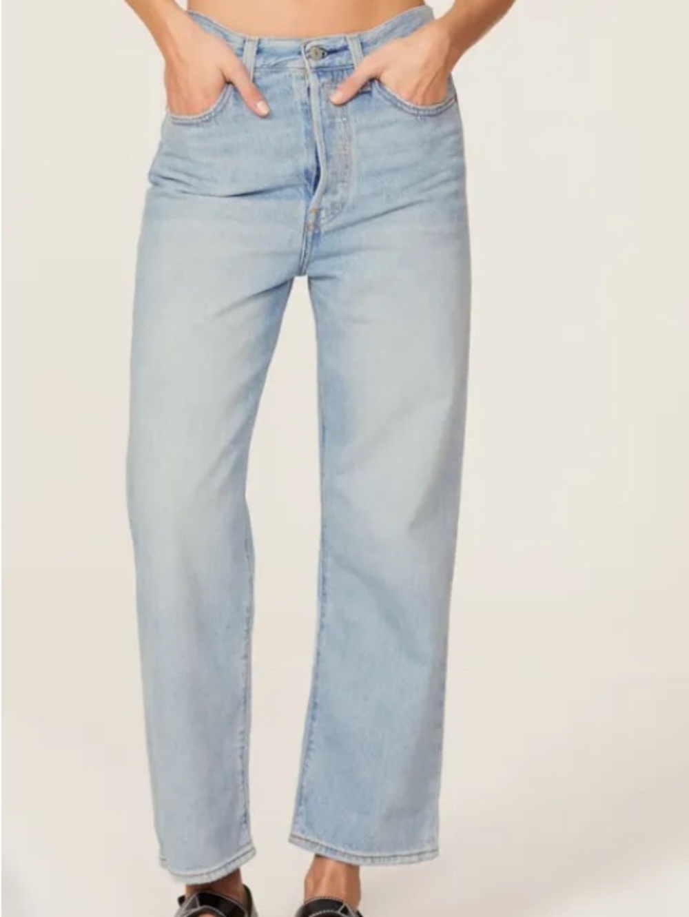 Levi’s Ribcage Straight Ankle Pinstripe jeans size 28